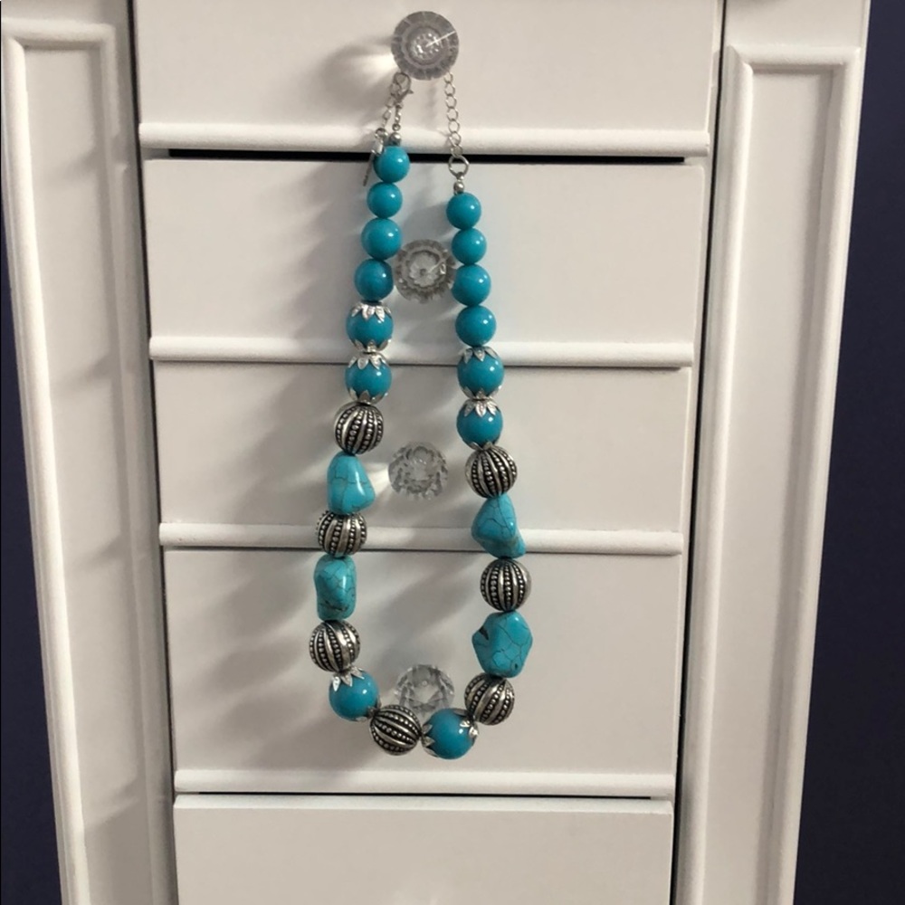 Julia turquoise beaded necklace